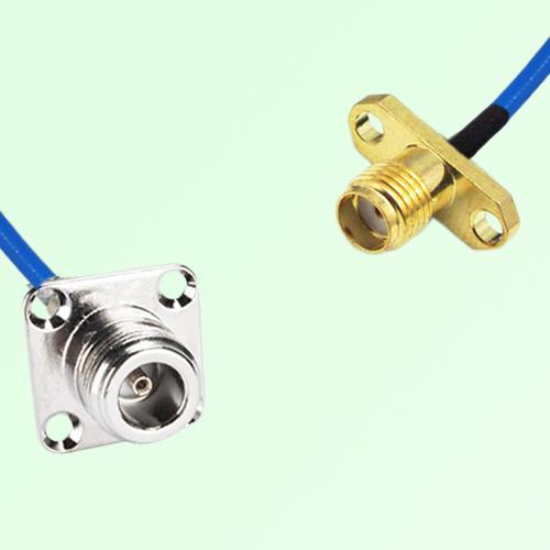 Semi-Flexible Jumper SSMA Female 2 Hole to N Female 4 Hole 25x25mm