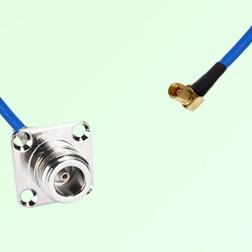 Semi-Flexible Jumper SSMC Female Right Angle to N Female 4 Hole 25x25mm Semi-Flexible Jumper SSMC Female Right Angle to N Female 4 Hole 25x25mm