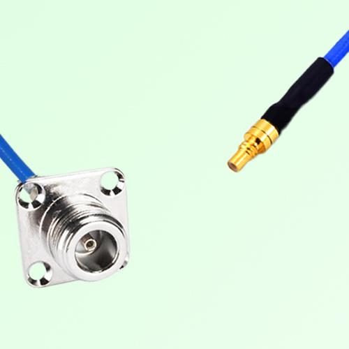 Semi-Flexible Jumper SSMC Male to N Female 4 Hole Flange Mount 25x25mm Semi-Flexible Jumper SSMC Male to N Female 4 Hole Flange Mount 25x25mm