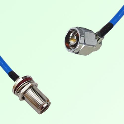 Semi-Flexible Jumper N Bulkhead Female with O-Ring to N Male Right Angle Semi-Flexible Jumper N Bulkhead Female with O-Ring to N Male Right Angle