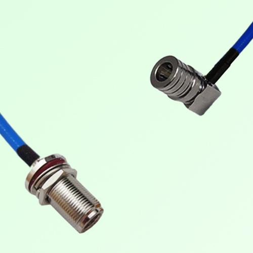 Semi-Flexible Jumper QMA Male Right Angle to N Bulkhead Female with O-Ring Semi-Flexible Jumper QMA Male Right Angle to N Bulkhead Female with O-Ring