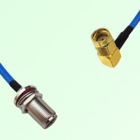 Semi-Flexible Jumper RP SMA Male Right Angle to N Bulkhead Female with O-Ring Semi-Flexible Jumper RP SMA Male Right Angle to N Bulkhead Female with O-Ring