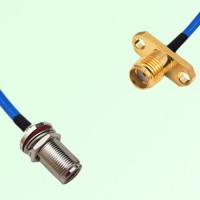 Semi-Flexible Jumper SMA Female 2 Hole to N Bulkhead Female with O-Ring Semi-Flexible Jumper SMA Female 2 Hole to N Bulkhead Female with O-Ring