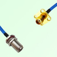 Semi-Flexible Jumper SMA Female 4 Hole 12.7mm to N Bulkhead Female with O-Ring Semi-Flexible Jumper SMA Female 4 Hole 12.7mm to N Bulkhead Female with O-Ring