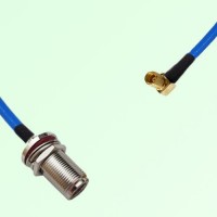 Semi-Flexible Jumper SSMC Female Right Angle to N Bulkhead Female with O-Ring