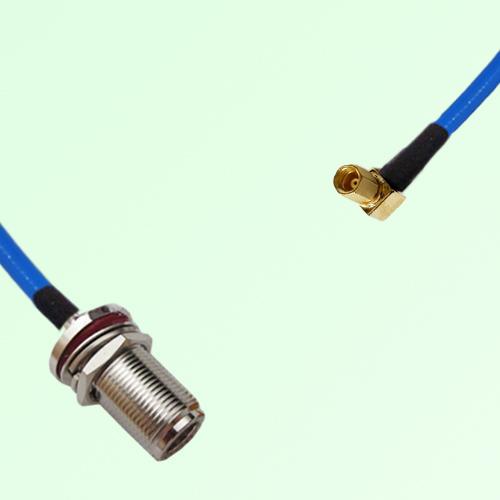 Semi-Flexible Jumper SSMC Female Right Angle to N Bulkhead Female with O-Ring Semi-Flexible Jumper SSMC Female Right Angle to N Bulkhead Female with O-Ring