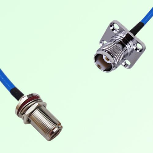 Semi-Flexible Jumper TNC Female 4 Hole 17.5mm to N Bulkhead Female with O-Ring Semi-Flexible Jumper TNC Female 4 Hole 17.5mm to N Bulkhead Female with O-Ring