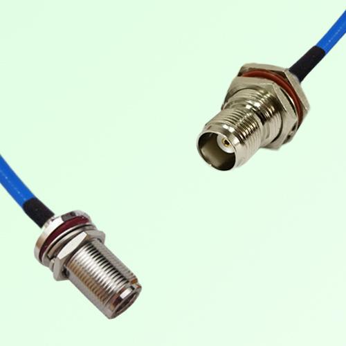 Semi-Flexible TNC Bulkhead Female with O-Ring to N Bulkhead Female with O-Ring Semi-Flexible TNC Bulkhead Female with O-Ring to N Bulkhead Female with O-Ring
