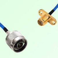 Semi-Flexible Jumper SMA Female 2 Hole Flange Mount to N Male Semi-Flexible Jumper SMA Female 2 Hole Flange Mount to N Male