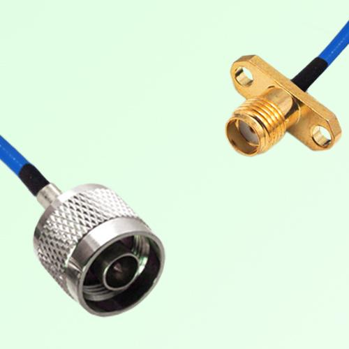 Semi-Flexible Jumper SMA Female 2 Hole Flange Mount to N Male Semi-Flexible Jumper SMA Female 2 Hole Flange Mount to N Male
