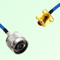 Semi-Flexible Jumper SMA Female 4 Hole Flange Mount 12.7x12.7mm to N Male Semi-Flexible Jumper SMA Female 4 Hole Flange Mount 12.7x12.7mm to N Male