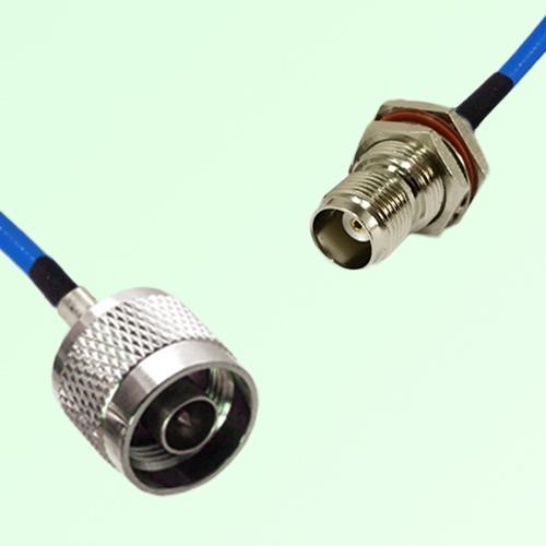 Semi-Flexible Jumper TNC Bulkhead Female with O-Ring to N Male Semi-Flexible Jumper TNC Bulkhead Female with O-Ring to N Male