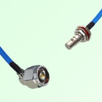 Semi-Flexible Jumper QMA Bulkhead Female with O-Ring to N Male Right Angle Semi-Flexible Jumper QMA Bulkhead Female with O-Ring to N Male Right Angle