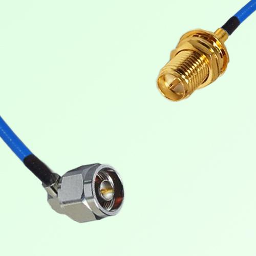 Semi-Flexible Jumper RP SMA Bulkhead Female to N Male Right Angle Semi-Flexible Jumper RP SMA Bulkhead Female to N Male Right Angle