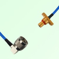 Semi-Flexible Jumper SBMA Male 2 Hole Flange Mount to N Male Right Angle Semi-Flexible Jumper SBMA Male 2 Hole Flange Mount to N Male Right Angle
