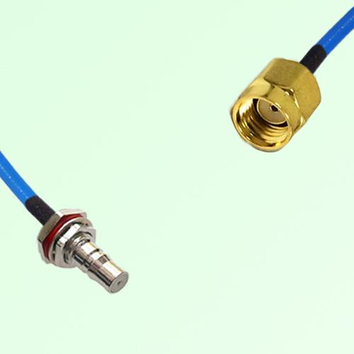 Semi-Flexible Jumper RP SMA Male to QMA Bulkhead Female with O-Ring Semi-Flexible Jumper RP SMA Male to QMA Bulkhead Female with O-Ring