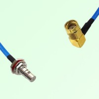 Semi-Flexible Jumper RP SMA Male Right Angle to QMA Bulkhead Female with O-Ring Semi-Flexible Jumper RP SMA Male Right Angle to QMA Bulkhead Female with O-Ring