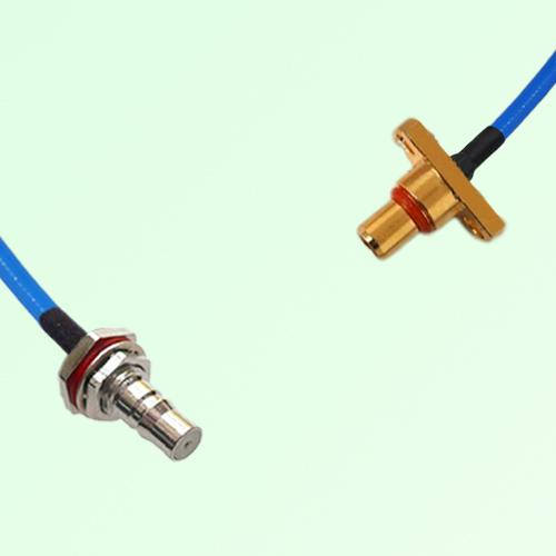 Semi-Flexible Jumper SBMA Male 2 Hole to QMA Bulkhead Female with O-Ring Semi-Flexible Jumper SBMA Male 2 Hole to QMA Bulkhead Female with O-Ring
