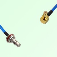 Semi-Flexible Jumper SMB Male Right Angle to QMA Bulkhead Female with O-Ring Semi-Flexible Jumper SMB Male Right Angle to QMA Bulkhead Female with O-Ring