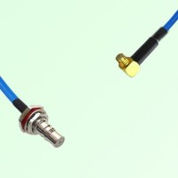 Semi-Flexible Jumper SMP Female Right Angle to QMA Bulkhead Female with O-Ring Semi-Flexible Jumper SMP Female Right Angle to QMA Bulkhead Female with O-Ring