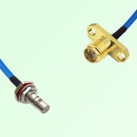 Semi-Flexible Jumper SSMA Female 2 Hole to QMA Bulkhead Female with O-Ring