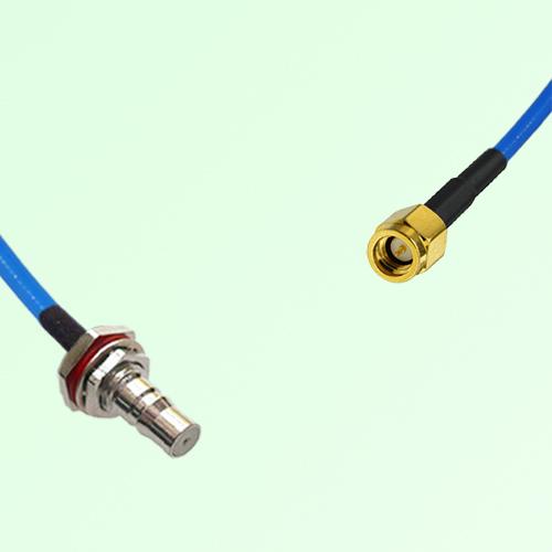 Semi-Flexible Jumper SSMA Male to QMA Bulkhead Female with O-Ring Semi-Flexible Jumper SSMA Male to QMA Bulkhead Female with O-Ring