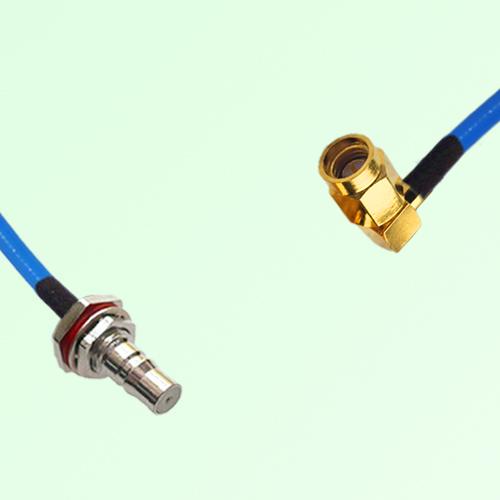 Semi-Flexible Jumper SSMA Male Right Angle to QMA Bulkhead Female with O-Ring