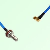 Semi-Flexible Jumper SSMC Female Right Angle to QMA Bulkhead Female with O-Ring Semi-Flexible Jumper SSMC Female Right Angle to QMA Bulkhead Female with O-Ring