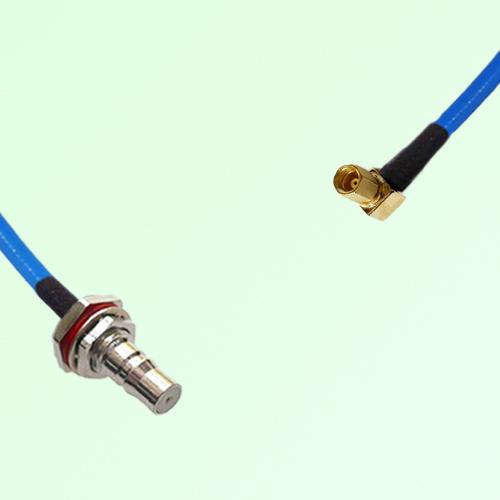 Semi-Flexible Jumper SSMC Female Right Angle to QMA Bulkhead Female with O-Ring Semi-Flexible Jumper SSMC Female Right Angle to QMA Bulkhead Female with O-Ring