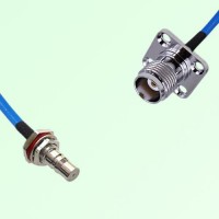 Semi-Flexible Jumper TNC Female 4 Hole 17.5mm to QMA Bulkhead Female with O-Ring Semi-Flexible Jumper TNC Female 4 Hole 17.5mm to QMA Bulkhead Female with O-Ring