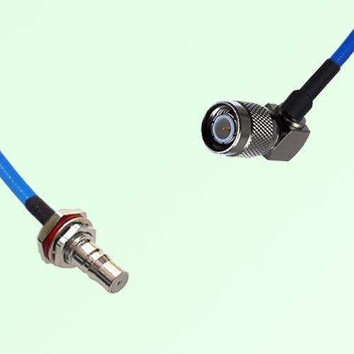 Semi-Flexible Jumper TNC Male Right Angle to QMA Bulkhead Female with O-Ring