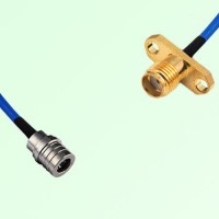 Semi-Flexible Jumper SMA Female 2 Hole Flange Mount to QMA Male Semi-Flexible Jumper SMA Female 2 Hole Flange Mount to QMA Male