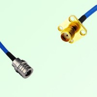 Semi-Flexible Jumper SMA Female 4 Hole Flange Mount 12.7x12.7mm to QMA Male Semi-Flexible Jumper SMA Female 4 Hole Flange Mount 12.7x12.7mm to QMA Male