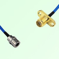 Semi-Flexible Jumper SSMA Female 2 Hole Flange Mount to QMA Male