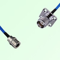 Semi-Flexible Jumper TNC Female 4 Hole Flange Mount 17.5x17.5mm to QMA Male Semi-Flexible Jumper TNC Female 4 Hole Flange Mount 17.5x17.5mm to QMA Male