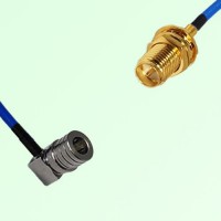 Semi-Flexible Jumper RP SMA Bulkhead Female to QMA Male Right Angle Semi-Flexible Jumper RP SMA Bulkhead Female to QMA Male Right Angle