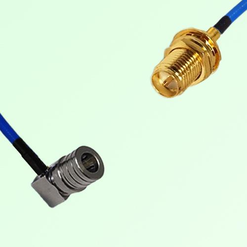 Semi-Flexible Jumper RP SMA Bulkhead Female to QMA Male Right Angle Semi-Flexible Jumper RP SMA Bulkhead Female to QMA Male Right Angle