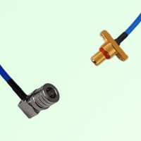 Semi-Flexible Jumper SBMA Male 2 Hole Flange Mount to QMA Male Right Angle Semi-Flexible Jumper SBMA Male 2 Hole Flange Mount to QMA Male Right Angle