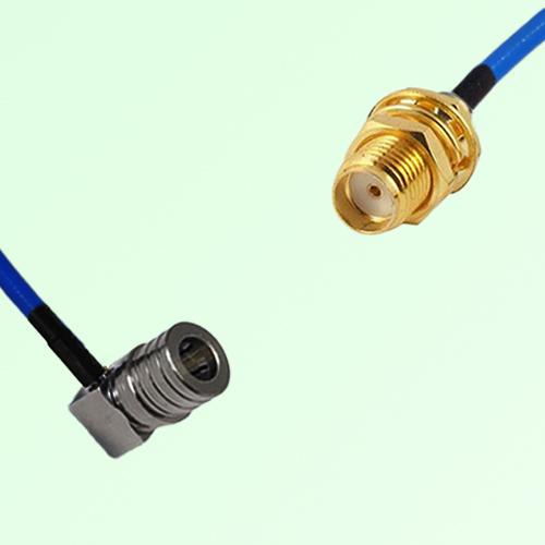 Semi-Flexible Jumper SMA Bulkhead Female to QMA Male Right Angle Semi-Flexible Jumper SMA Bulkhead Female to QMA Male Right Angle