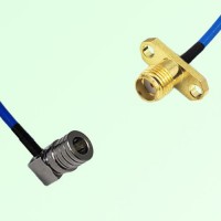 Semi-Flexible Jumper SSMA Female 2 Hole Flange Mount to QMA Male Right Angle