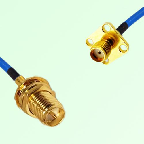 Semi-Flexible Jumper SMA Female 4 Hole 12.7x12.7mm to RP SMA Bulkhead Female