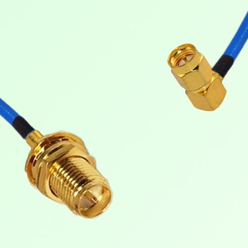 Semi-Flexible Jumper SMA Male Right Angle to RP SMA Bulkhead Female