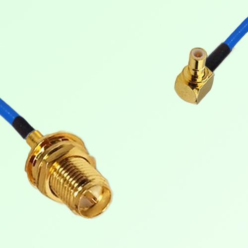 Semi-Flexible Jumper SMB Male Right Angle to RP SMA Bulkhead Female