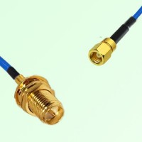 Semi-Flexible Jumper SMC Female to RP SMA Bulkhead Female