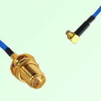 Semi-Flexible Jumper SMP Female Right Angle to RP SMA Bulkhead Female