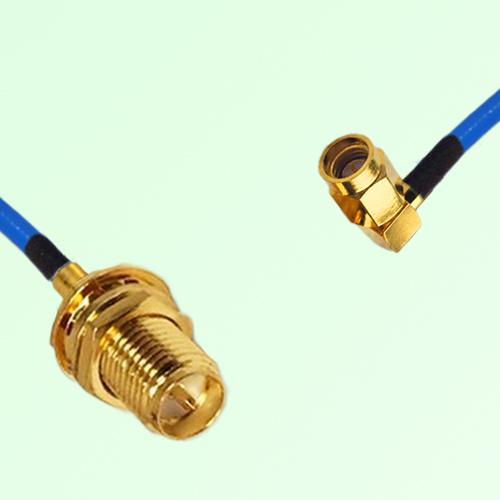 Semi-Flexible Jumper SSMA Male Right Angle to RP SMA Bulkhead Female
