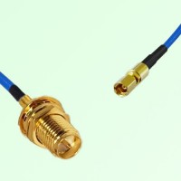 Semi-Flexible Jumper SSMC Female to RP SMA Bulkhead Female