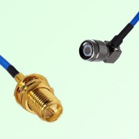 Semi-Flexible Jumper TNC Male Right Angle to RP SMA Bulkhead Female