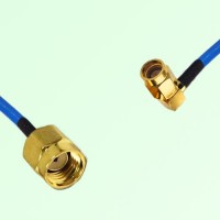 Semi-Flexible Jumper SSMA Male Right Angle to RP SMA Male