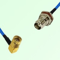 Semi-Flexible Jumper TNC Bulkhead Female with O-Ring to RP SMA Male Right Angle Semi-Flexible Jumper TNC Bulkhead Female with O-Ring to RP SMA Male Right Angle